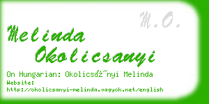 melinda okolicsanyi business card